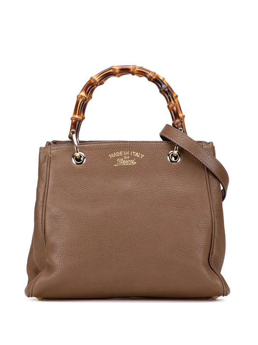 Pre-OwnedGucci Pre-Owned2016-2025 Small Calfskin Bamboo Shopper satchel