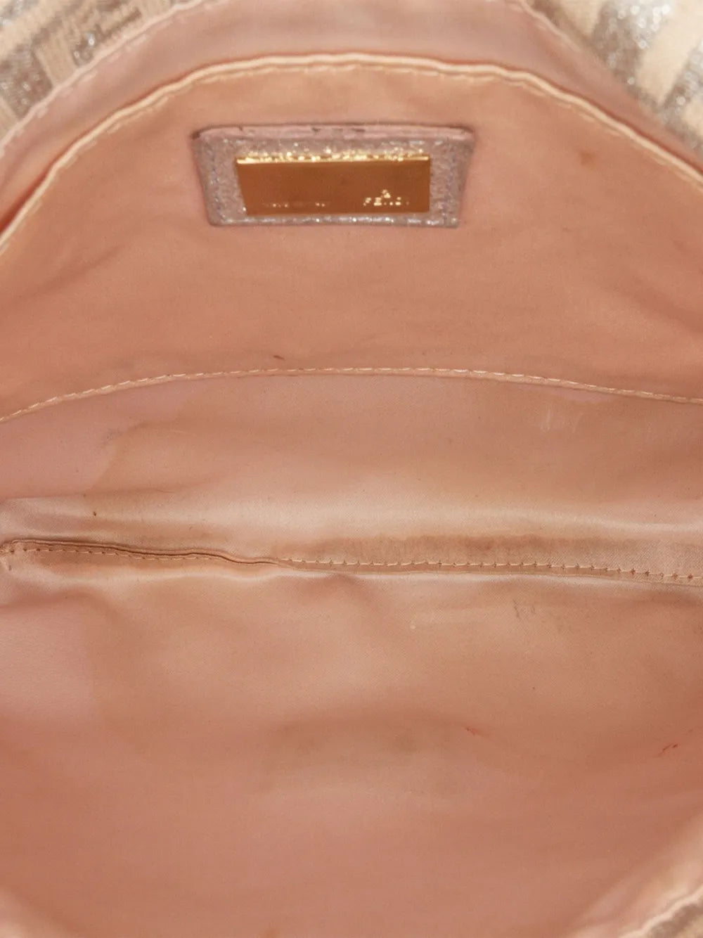 Pre-OwnedFendi Pre-Owned2010-2025 Zucchino Metallic Canvas Flap crossbody bag