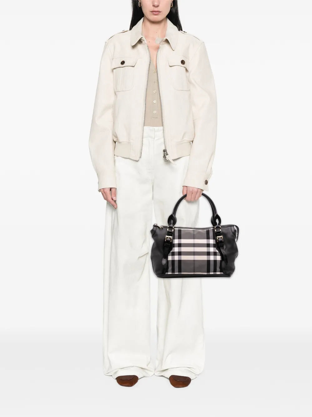 Pre-OwnedBurberry Pre-Owned2000-2017 Beat Check Nylon Ellers satchel