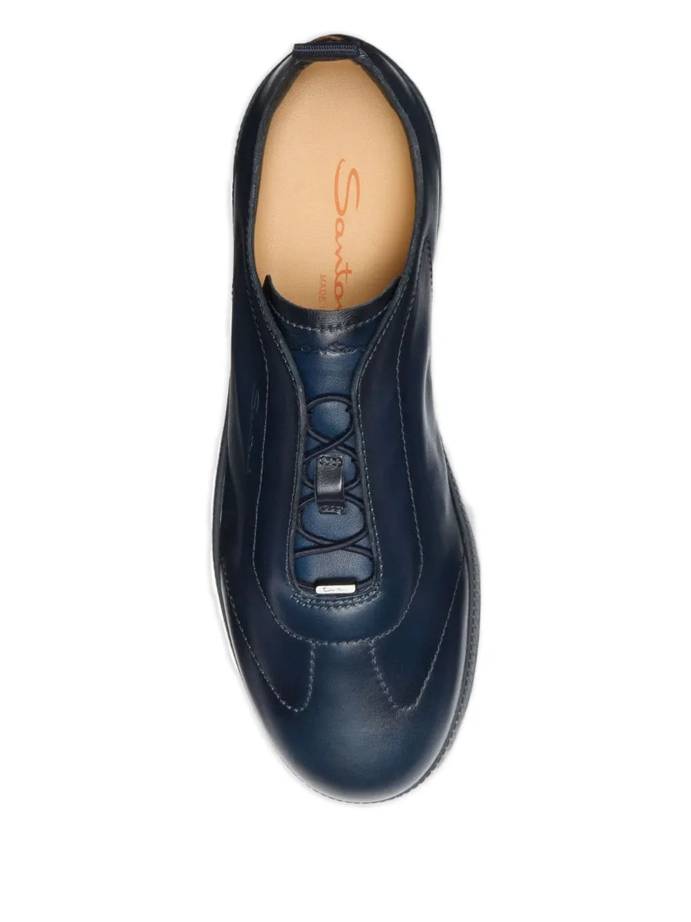 Santoni Leather Slip-On Sneakers