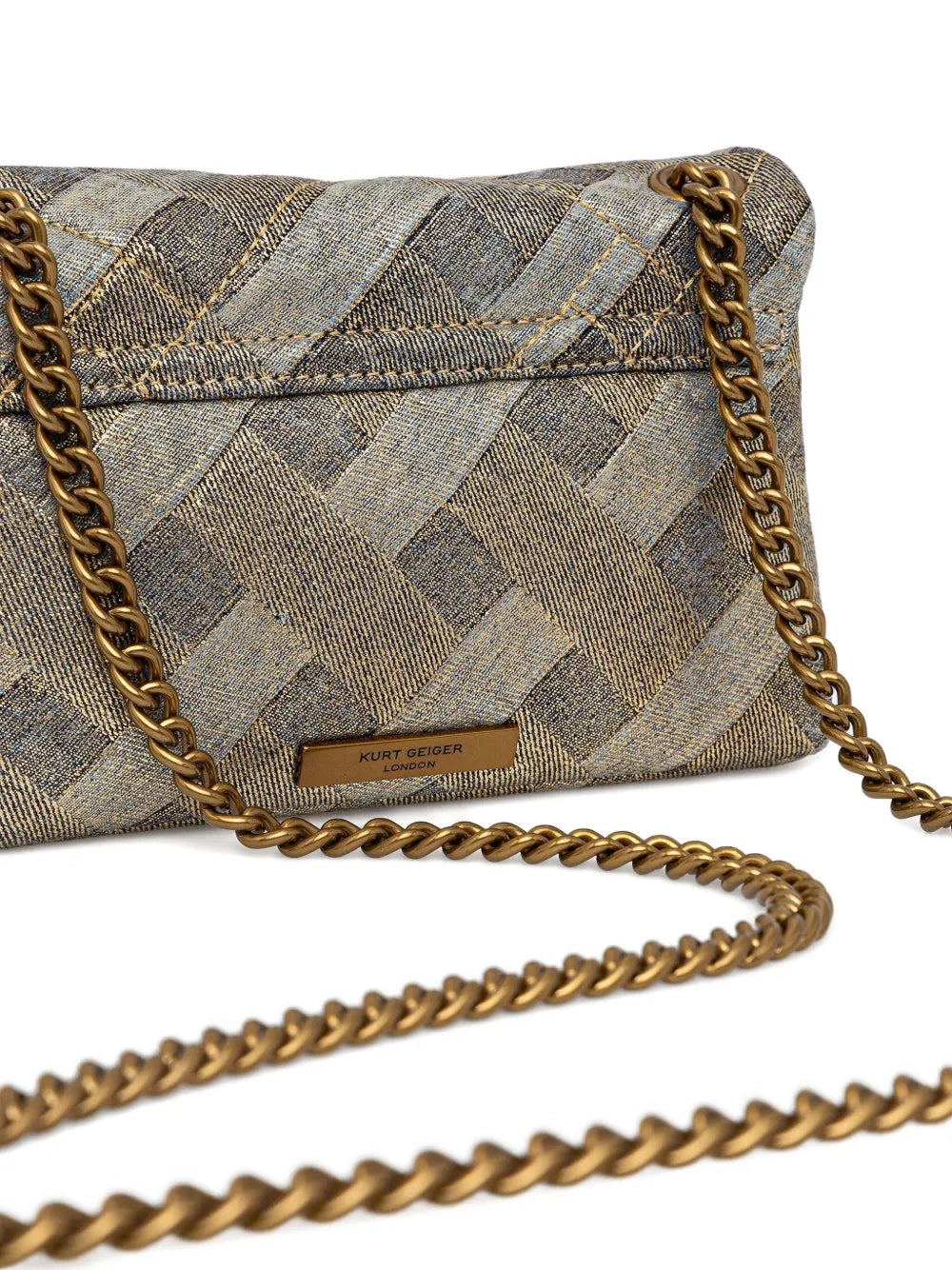 Kurt Geiger Londonquilted chain cross body bag