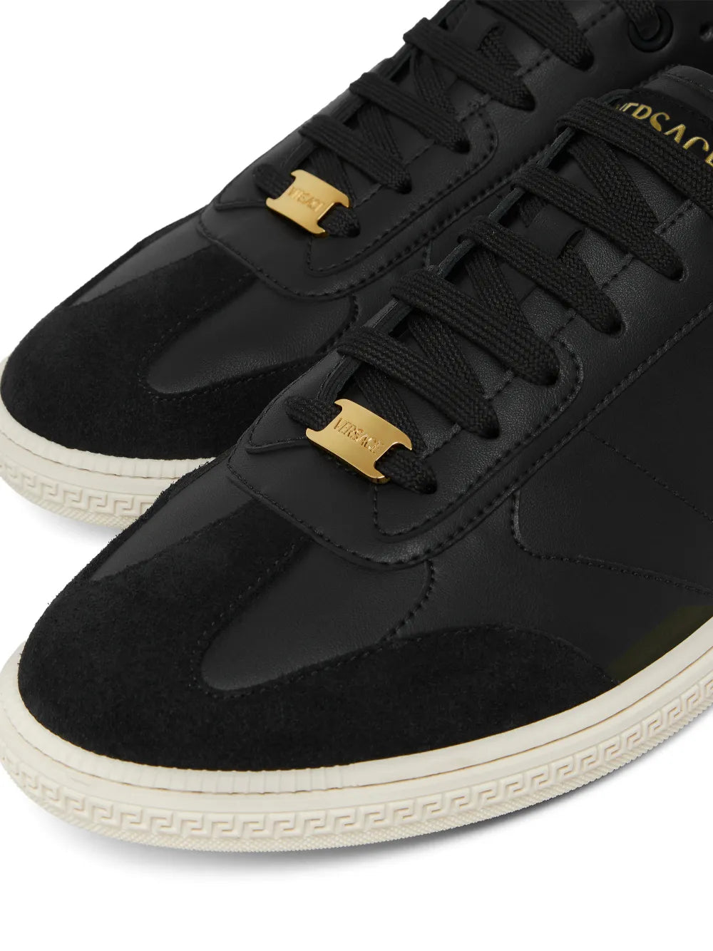 Versace Logo-Plaque Lace-Up Sneakers