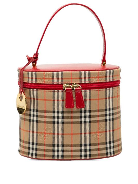 Pre-OwnedBurberry Pre-Owned2000-2017 Haymarket Check Canvas vanity bag