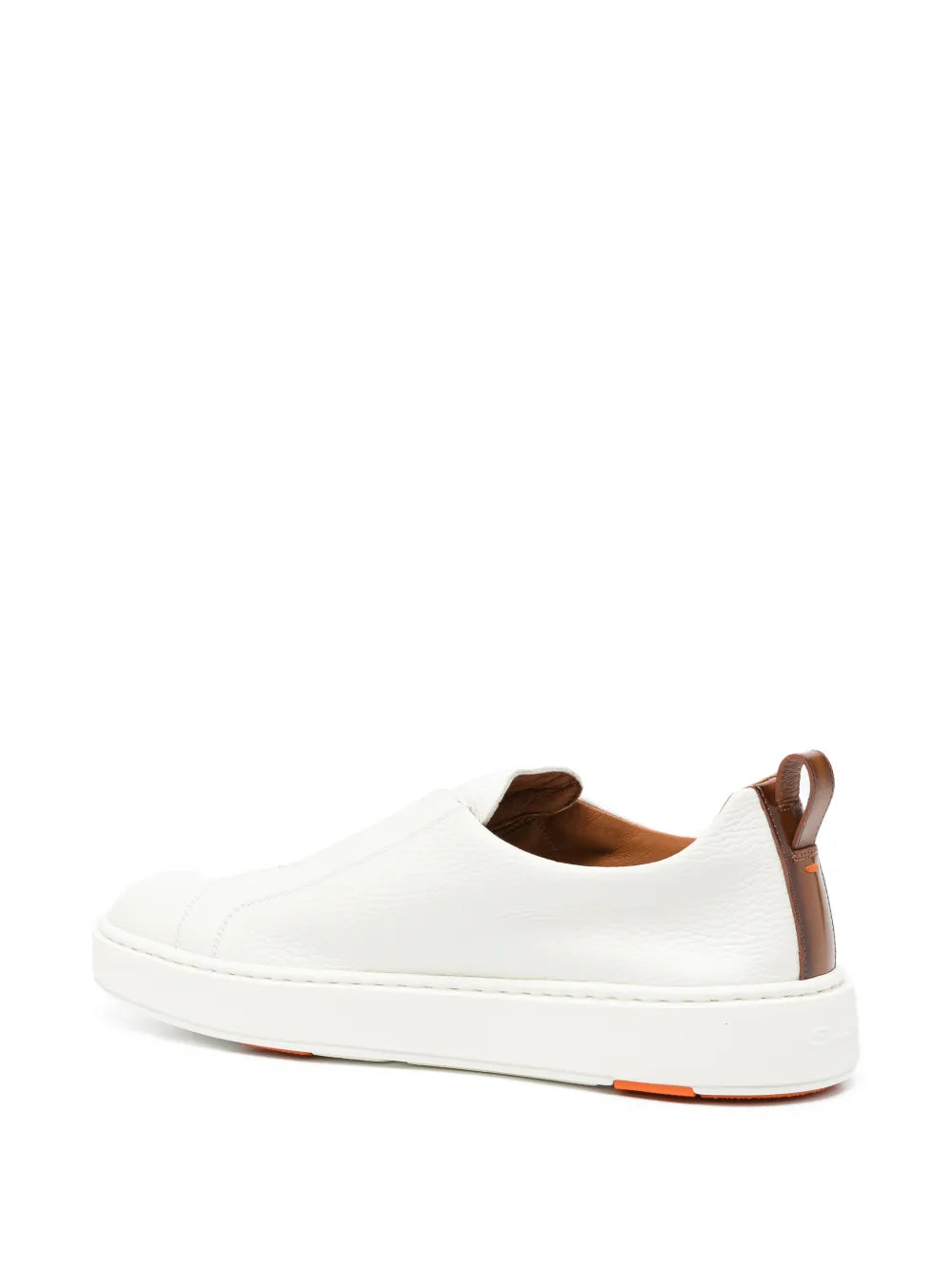 Santoni Tumbled Leather Sneakers