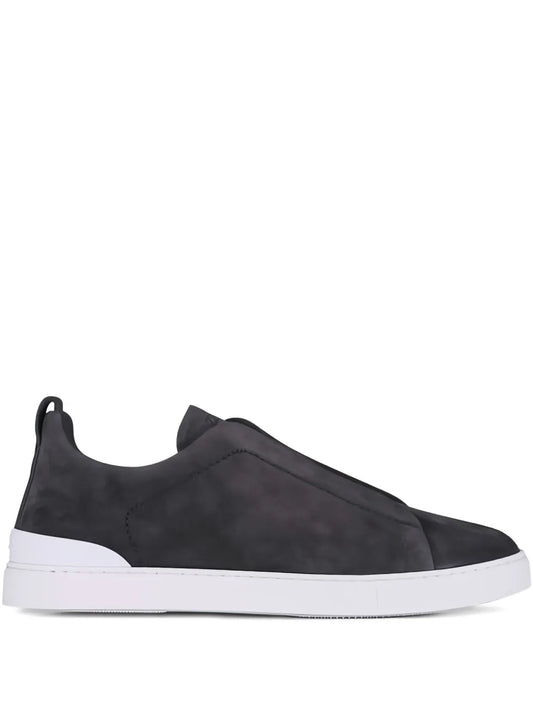 Zegna Triple Stitch?Suede Sneakers
