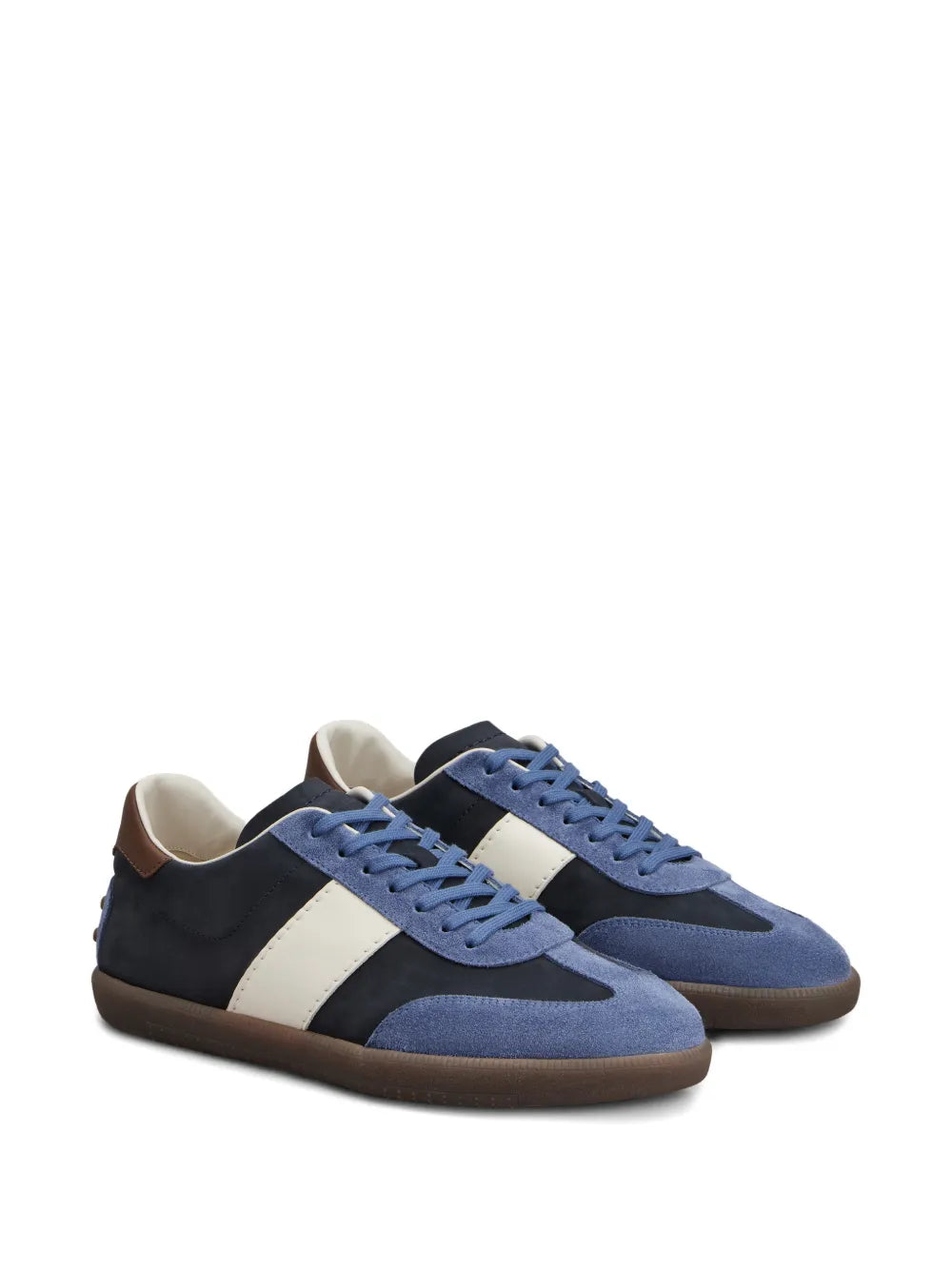 Tod'S Lece-Up Stripe-Panel Sneakers