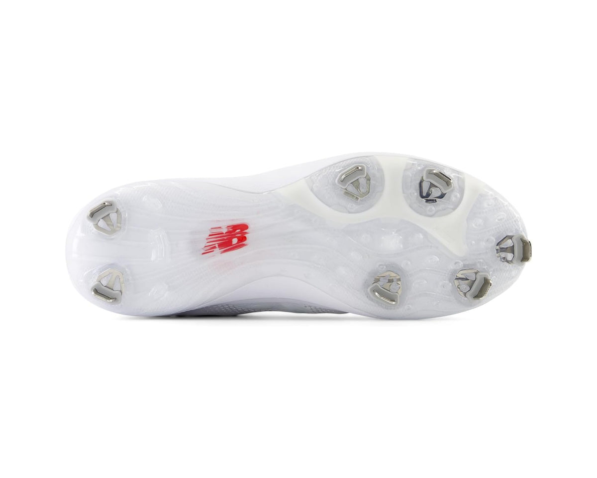 Men's New Balance FuelCell 4040 v7 Mid-Metal Baseball Cleats Optic White/Raincloud