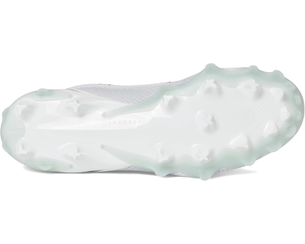 Men's New Balance FreezeLX V5 Low Lacrosse Cleats White/Black/Silver Metallic