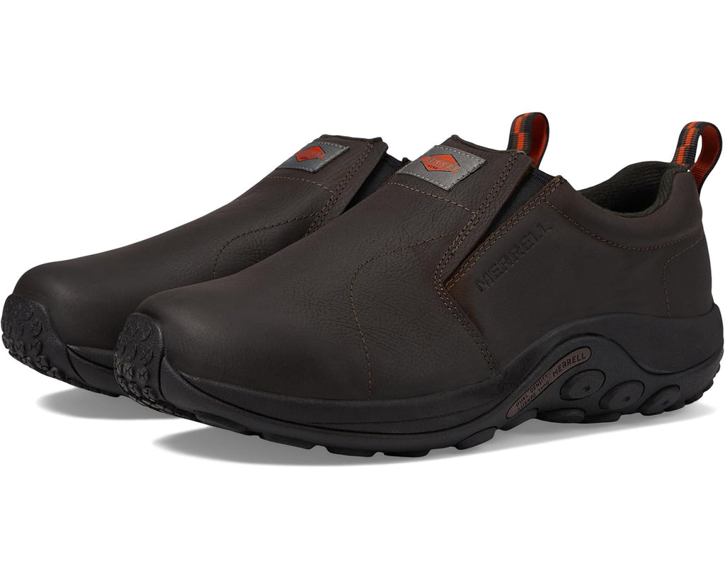 Men's Merrell Work Jungle Moc Leather Slip Resistant Espresso