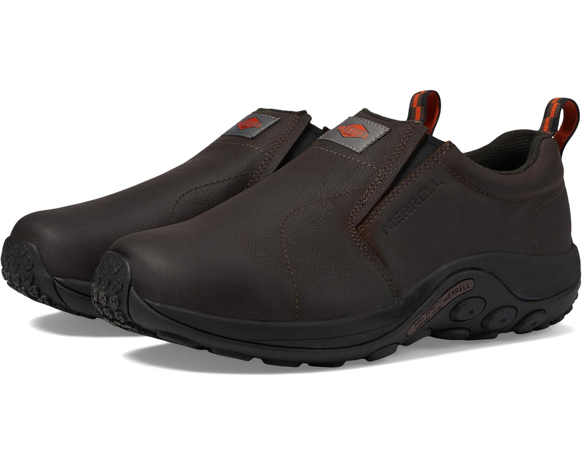 Men's Merrell Work Jungle Moc Leather Slip Resistant Espresso