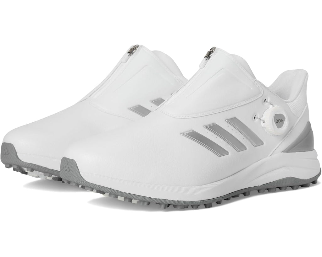 Men's adidas Golf Solarmotion 24 BOA Lightstrike Spikeless Golf Shoes Footwear White/Silvermet/Blueburst