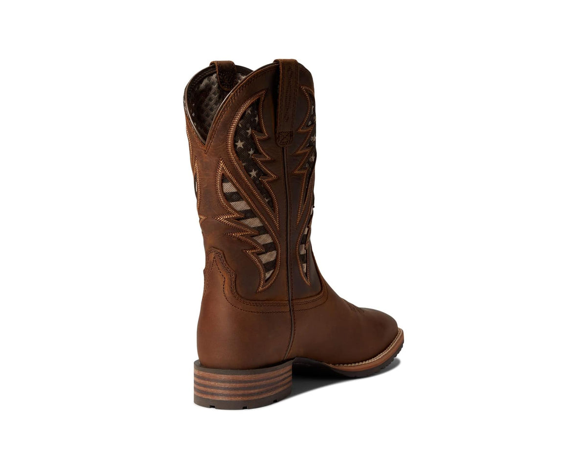 Men's Ariat Hybrid VentTEK Distressed Brown/American Flag