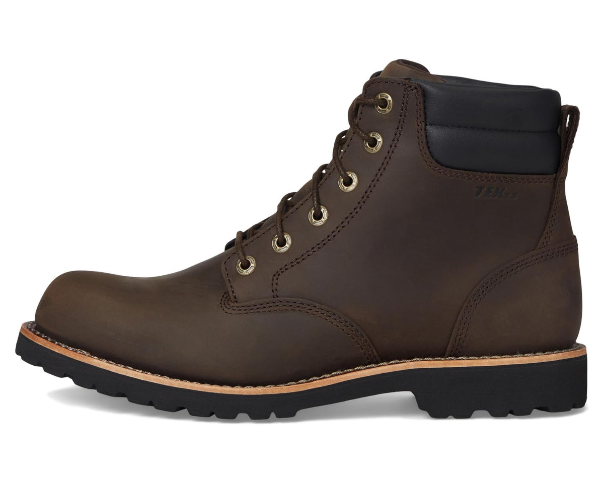 Men's L.L.Bean Bucksport Work Boot Plain Toe Waterproof Coffee Bean