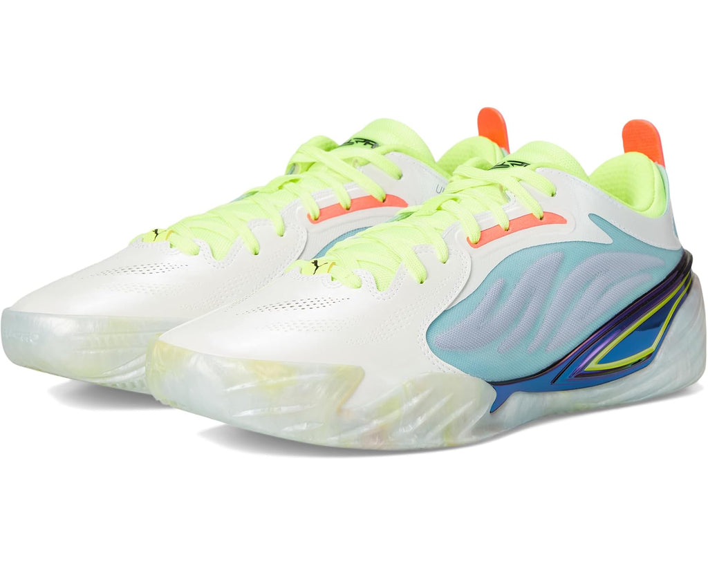 Men's PUMA All-Pro Nitro Elite Basketball Shoess Light Aqua/Yellow Alert