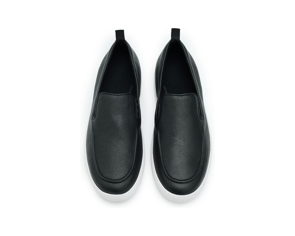 Men's FitFlop Craft-Q Tumbled-leather Moc Loafers Black