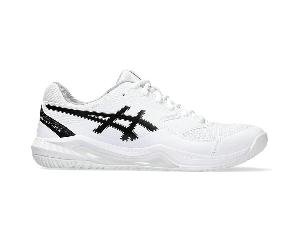 Men's ASICS GEL-Dedicate 8 Tennis Shoe White/Black