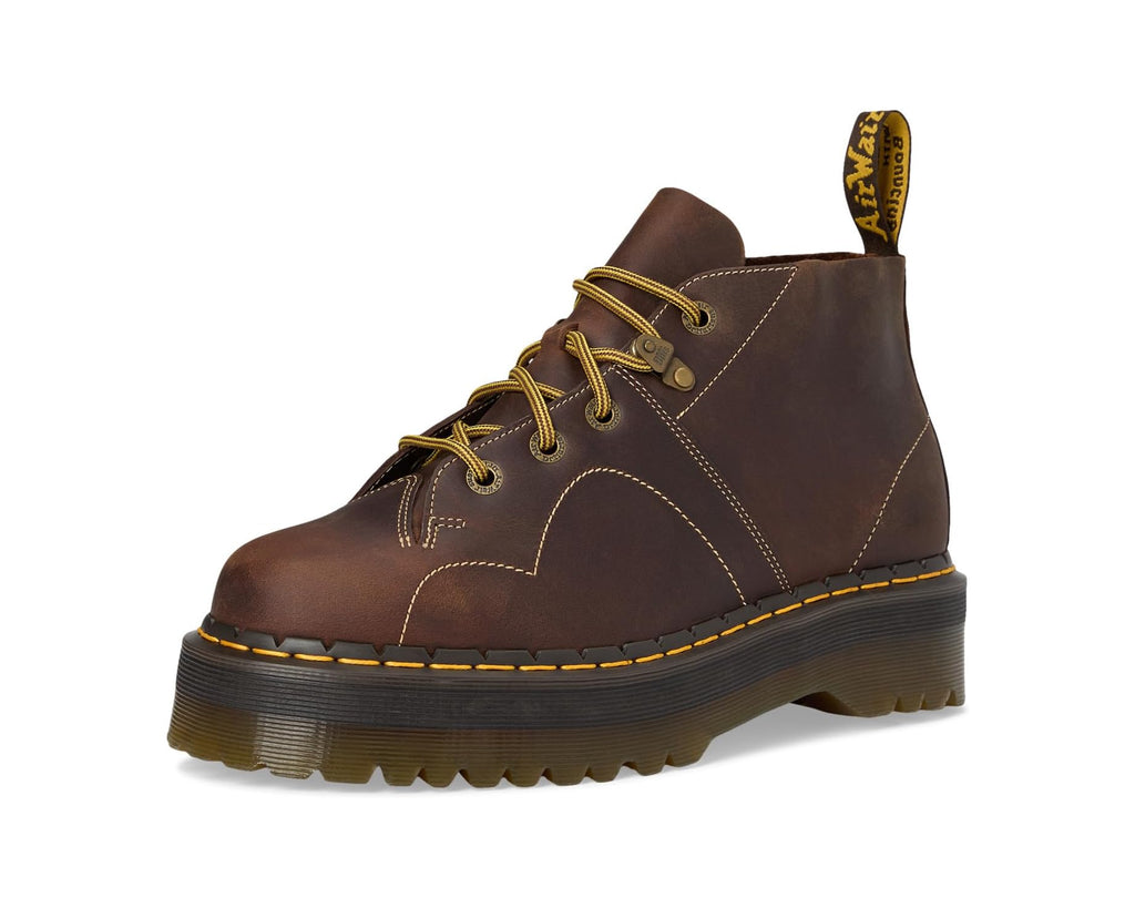 Unisex Dr. Martens Church Quad Archive Dark Brown Crazy Horse
