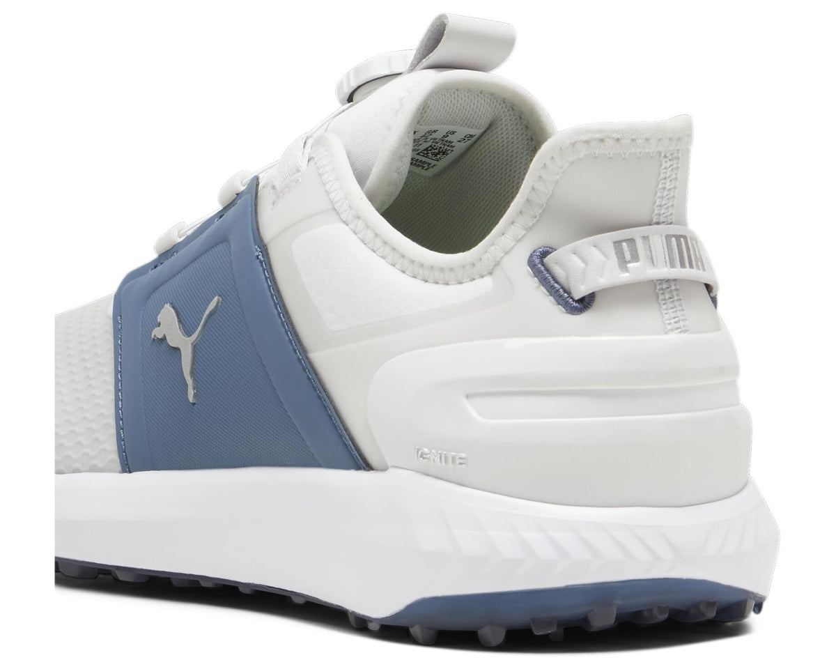 Men's PUMA Golf Ignite Elevate Disc Golf Shoes Feather Gray/Evening Sky/Puma White