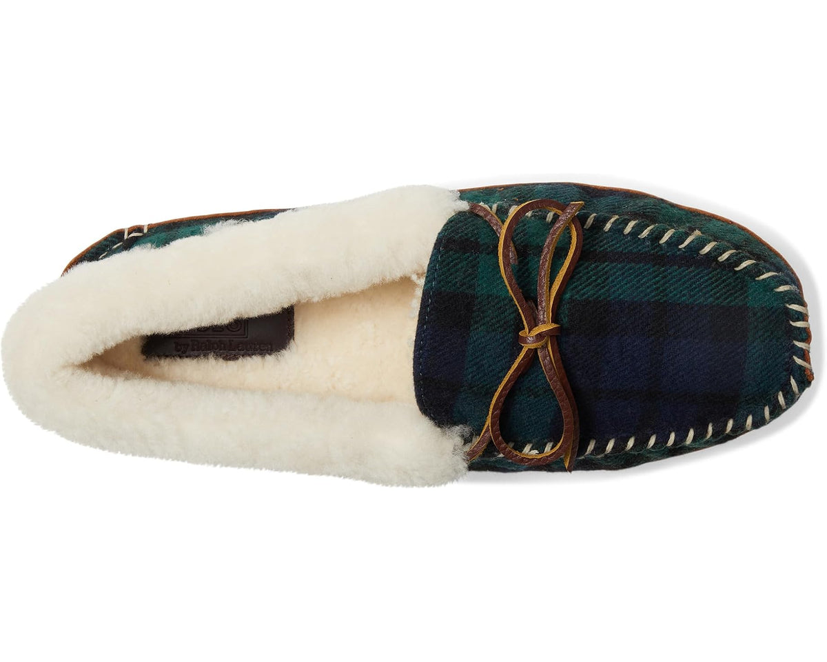 Unisex Polo Ralph Lauren Yarmond Slipper Blackwatch Plaid/Brown