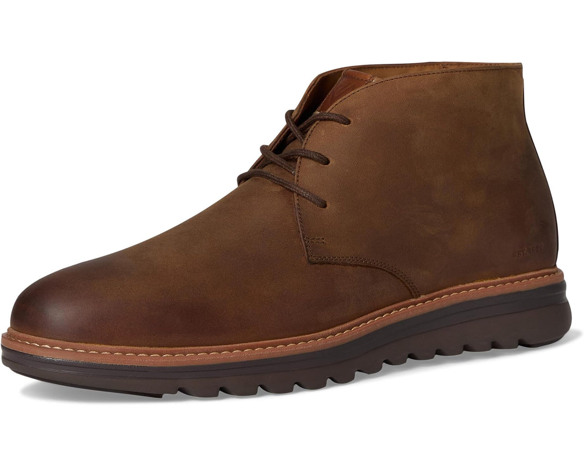 Men's Johnston & Murphy Braxton Chukka Brown Oiled Full Grain