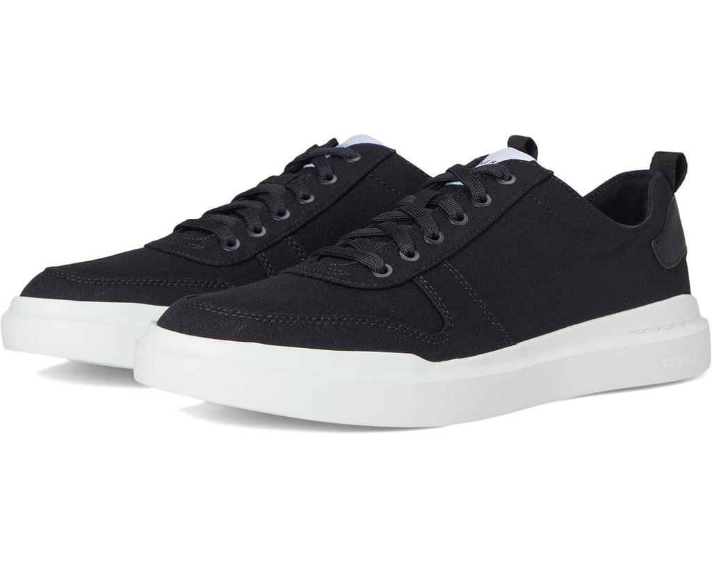 Men's Cole Haan GrandPro Rally Canvas Court Sneaker Black Canvas/Optic White