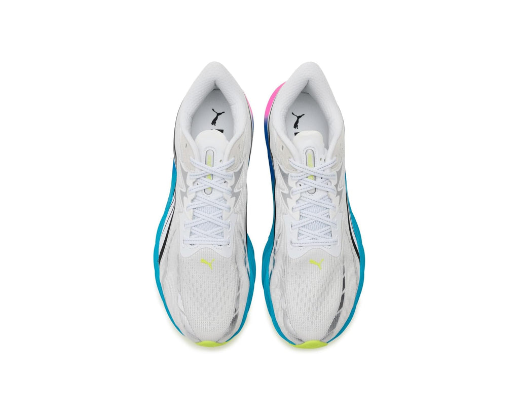 Men's PUMA Velocity Nitro 4 Running Shoes White/Ultra Blue/Poison Pink