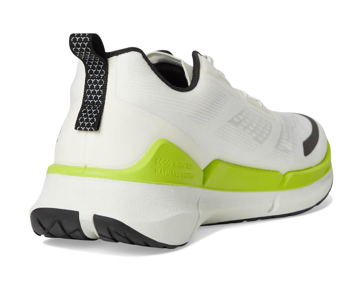 Men's ECCO Sport Biom 2.2 Textile Cross Trainer White/Lime Punch