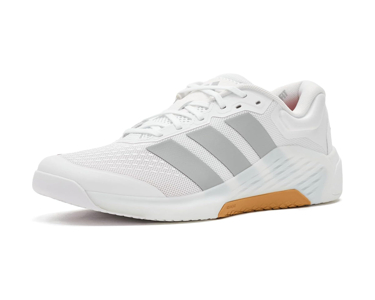 Men's adidas Dropset 4 Power Trainer Training Shoes White/Halo Silver/White