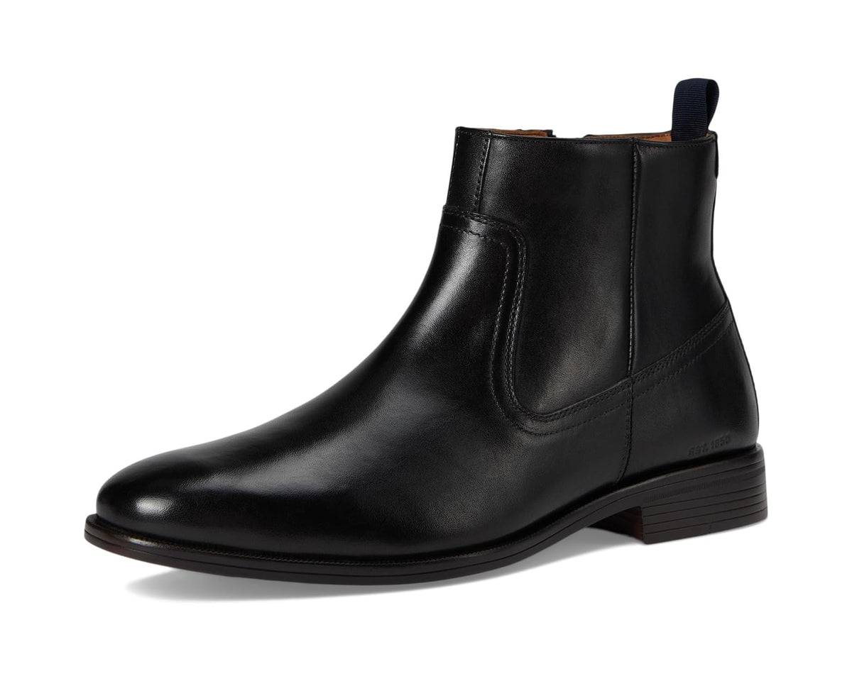 Men's Johnston & Murphy Reeve Zip Boots Black Full Grain