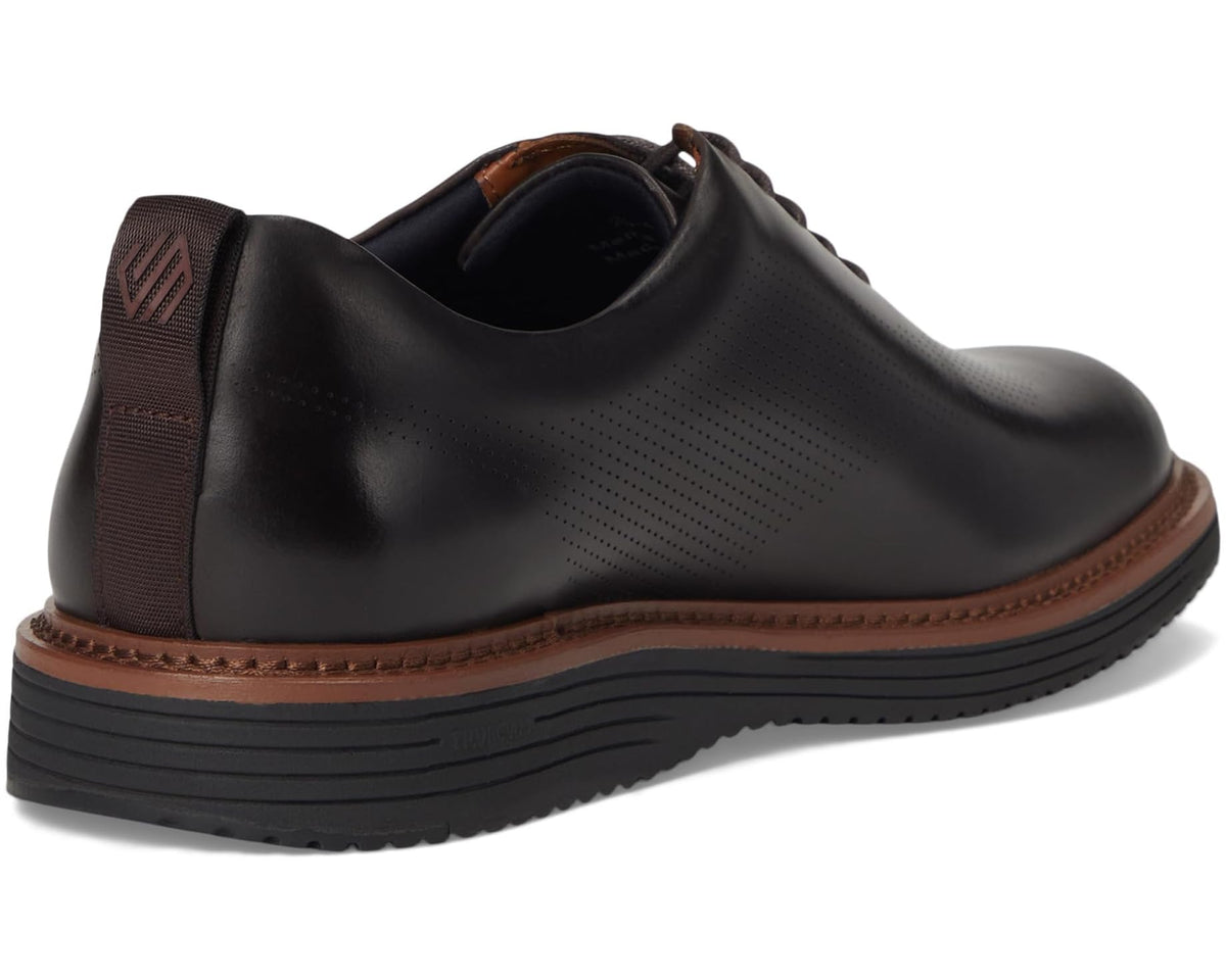 Men's Johnston & Murphy Upton One-piece Perfed Plain Toe Mahogany Full Grain
