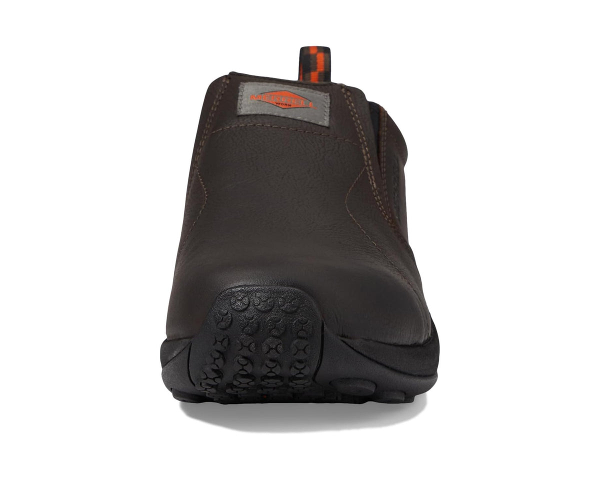 Men's Merrell Work Jungle Moc Leather Slip Resistant Espresso