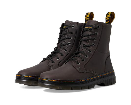 Unisex Dr. Martens Combs Leather Gunmetal