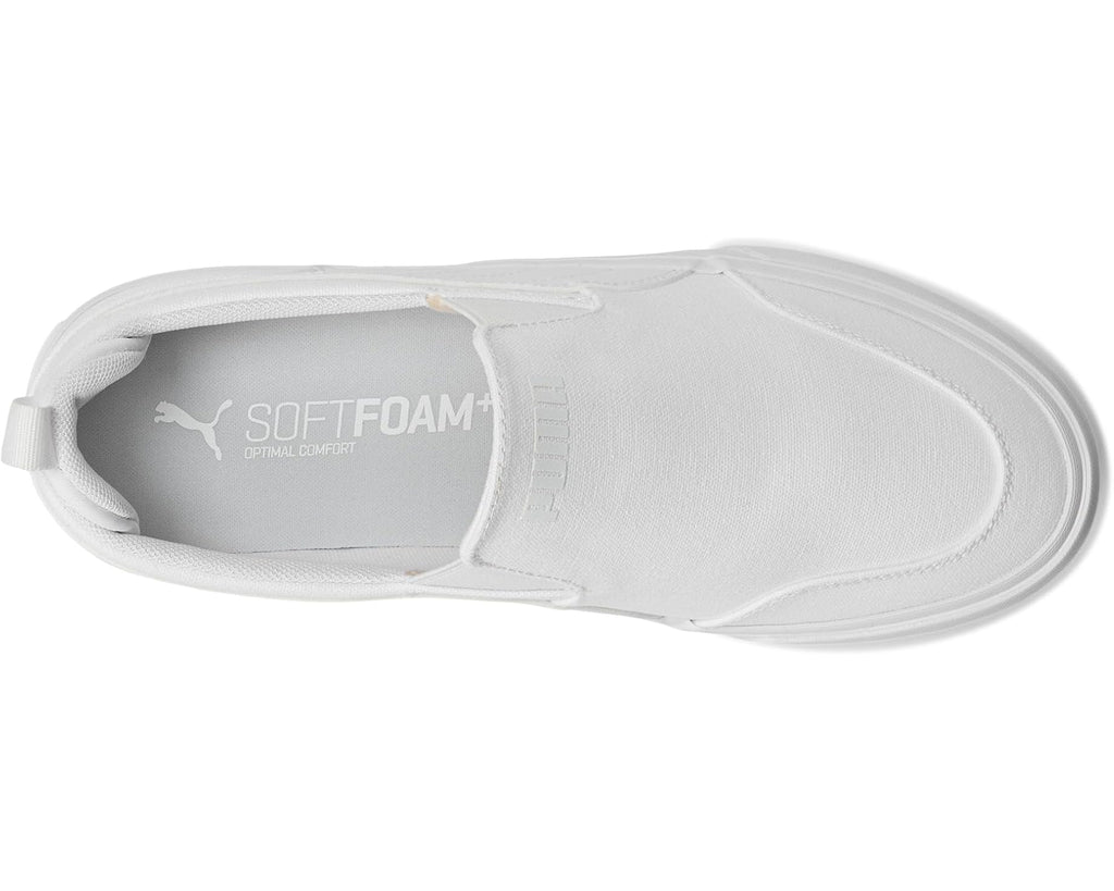 Men's PUMA Court Classic Vulc Slip On Sneakers Puma White/Puma White