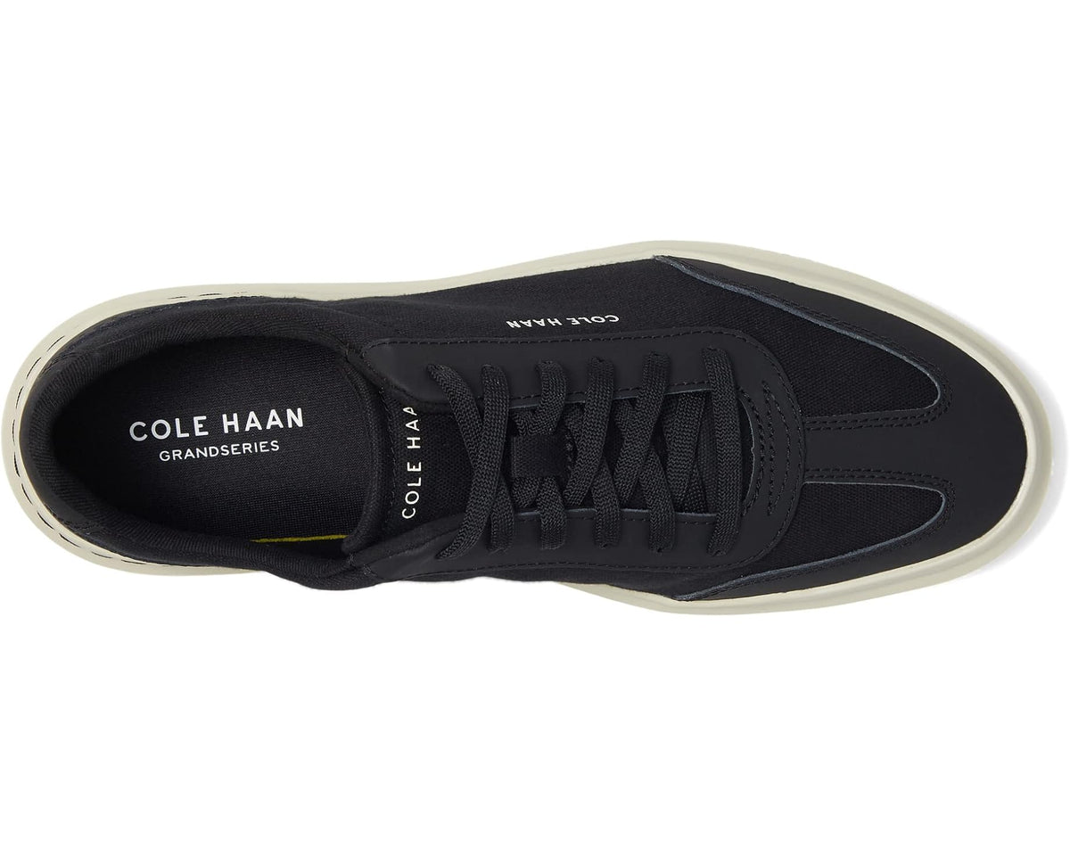 Men's Cole Haan Grandpro Rally Canvas T-Toe Sneaker Black/Silver Birch