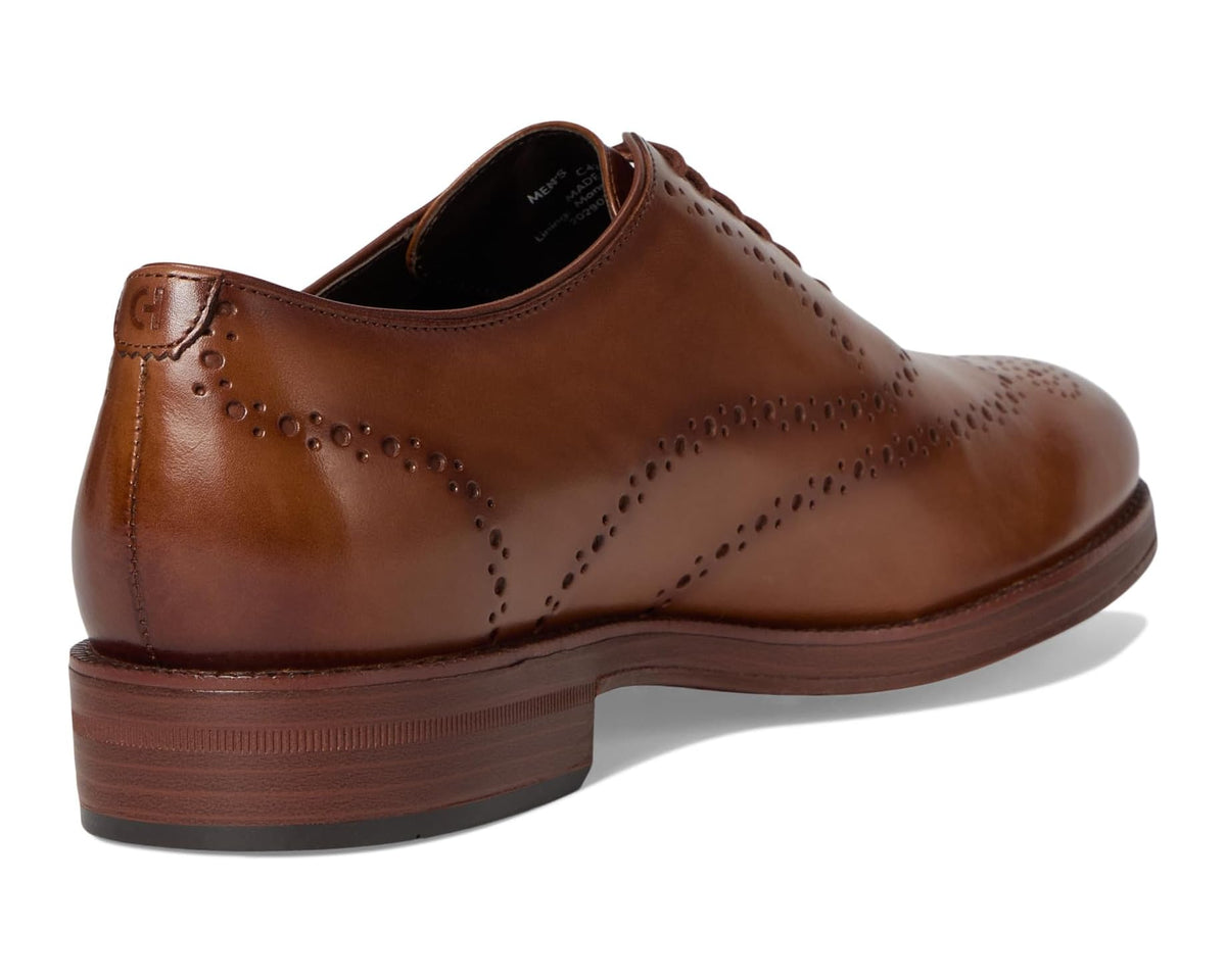 Men's Cole Haan Ledley Grand Brogue Wingtip Oxfords British Tan/Dark Natural