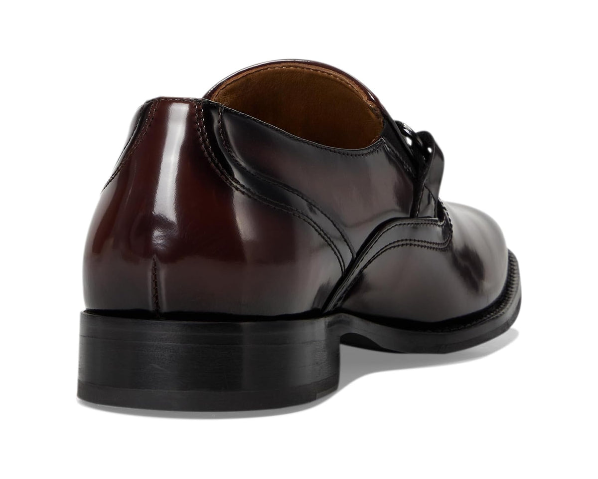 Men's Johnston & Murphy Richland Plain Toe Bit Loafers Burgundy Brush-Off Leather