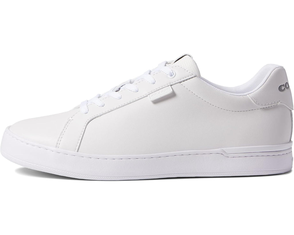 Men's COACH Lowline Leather Low Top Optic White