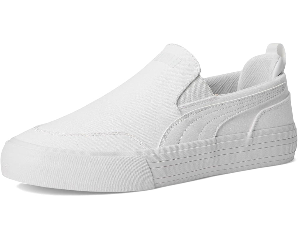 Men's PUMA Court Classic Vulc Slip On Sneakers Puma White/Puma White
