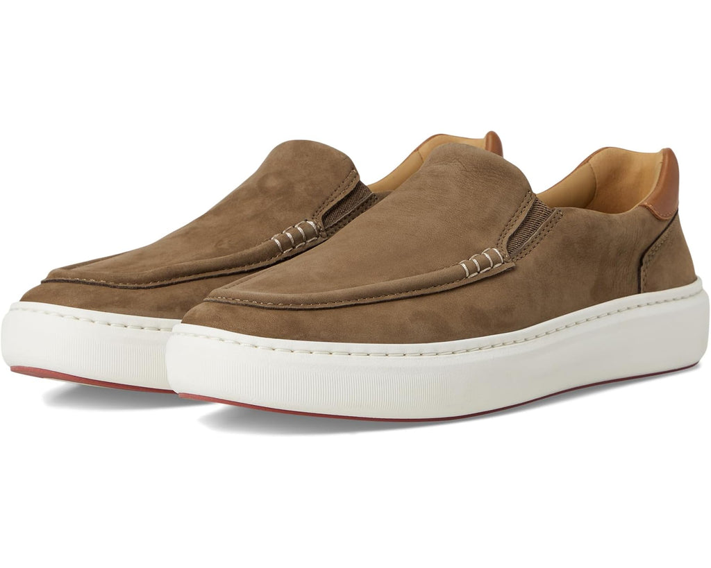 Men's Johnston & Murphy Anders Moc Toe Slip-on Taupe Nubuck