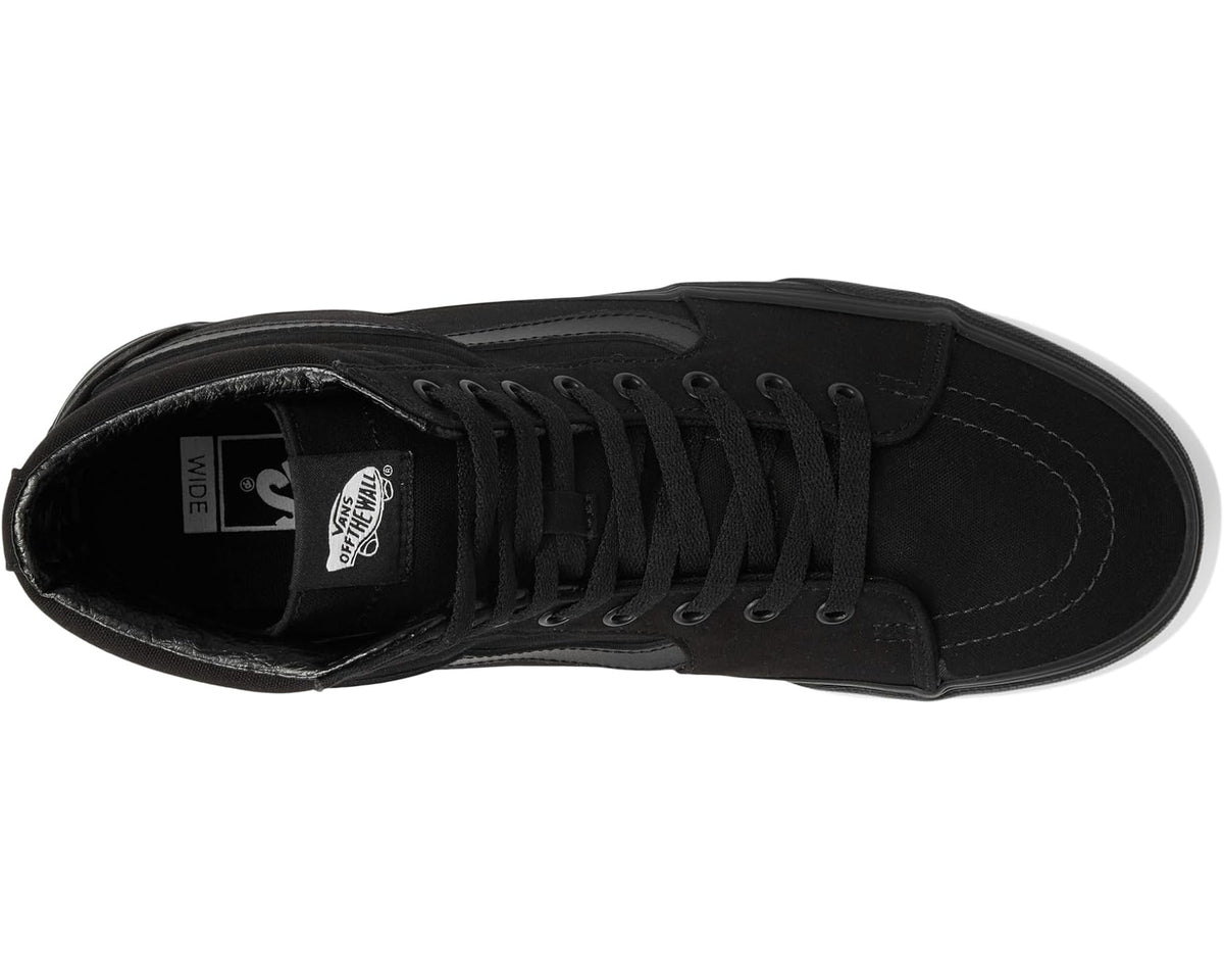 Unisex Vans SK8-Hi Wide Canvas Black/Black