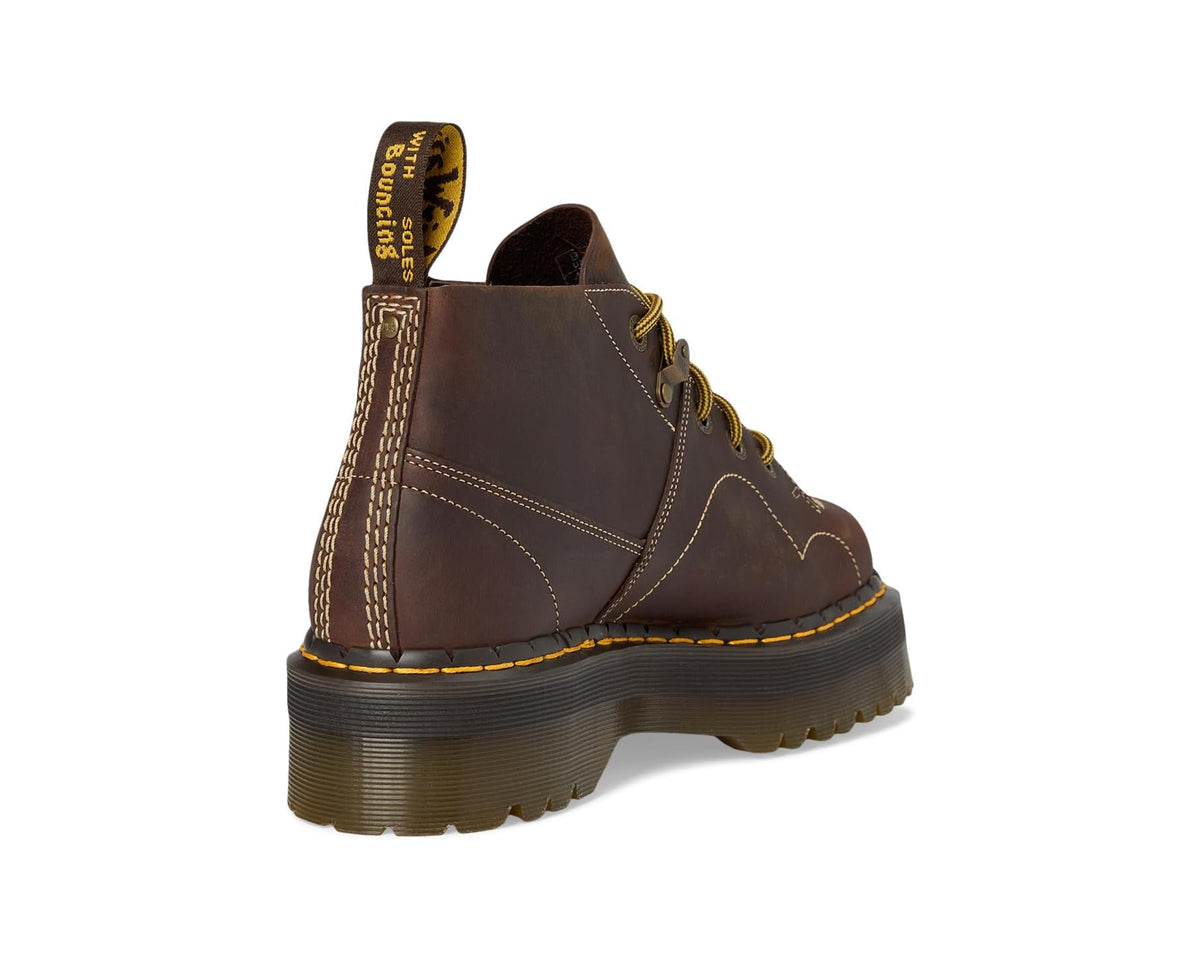 Unisex Dr. Martens Church Quad Archive Dark Brown Crazy Horse