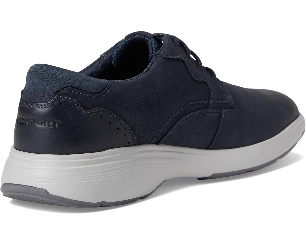 Men's Rockport Noah Plain Toe Dark Blue Leather