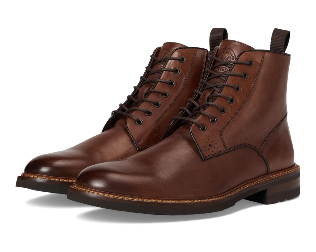 Men's Johnston & Murphy Collection Hartford Plain Toe Boots Tan Italian Calfskin