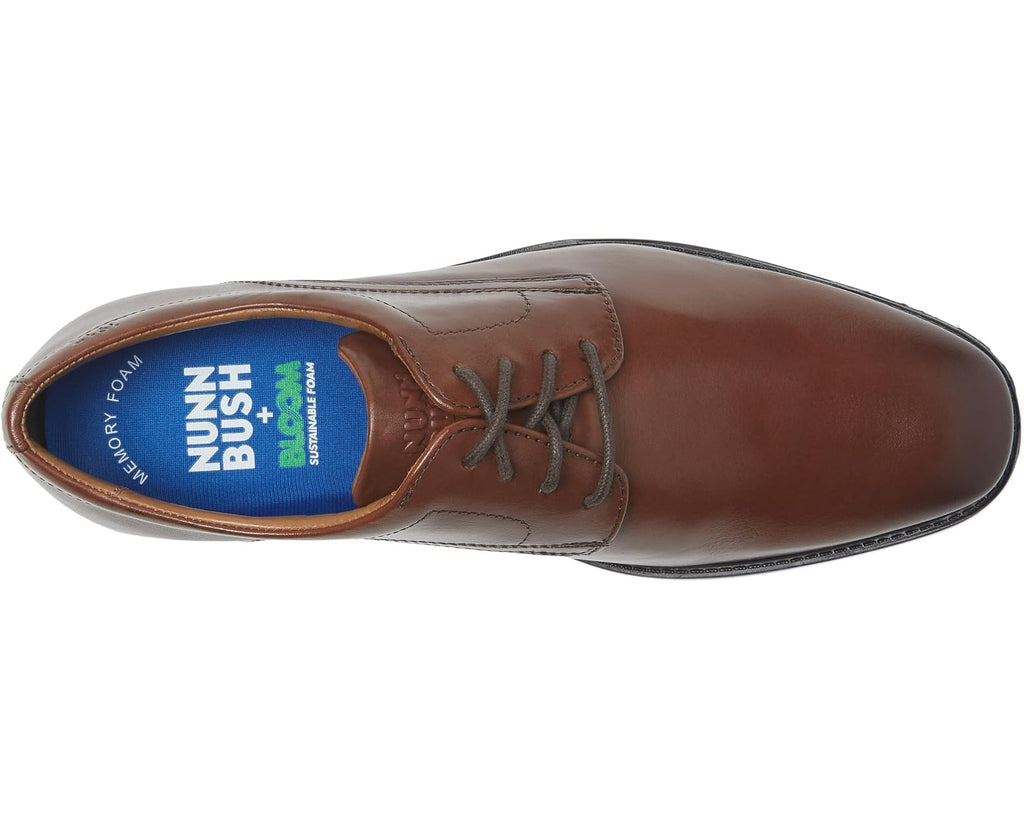 Men's Nunn Bush Baxter Plain Toe Oxford Cognac