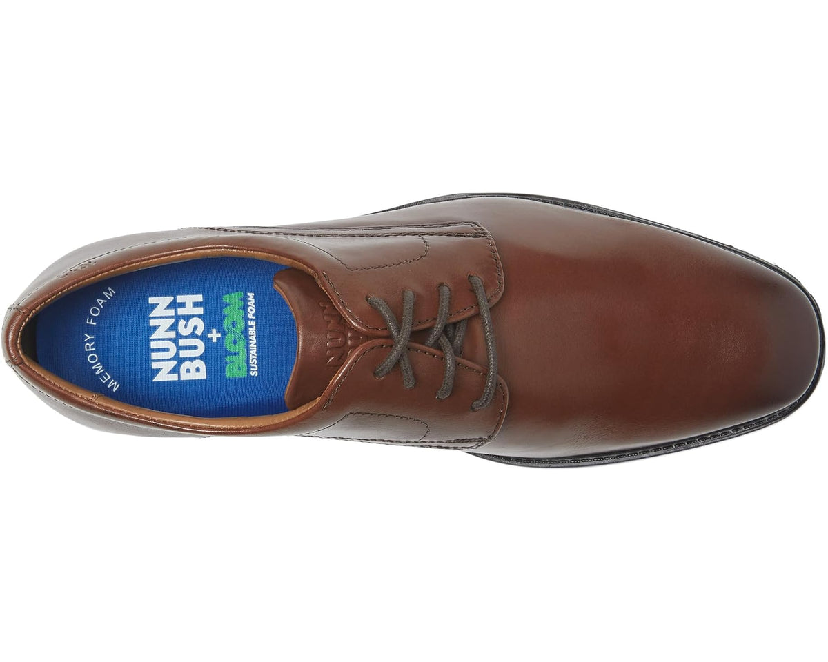 Men's Nunn Bush Baxter Plain Toe Oxford Cognac