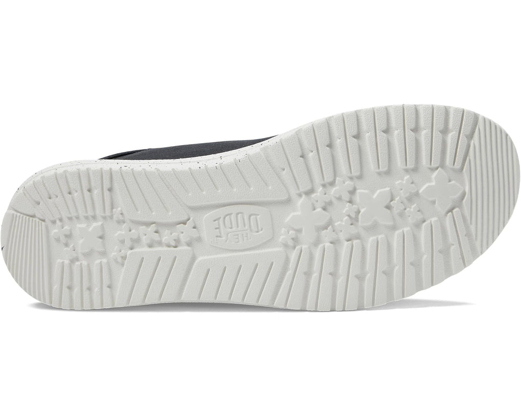 Men's Hey Dude Wally Mid Canvas Black/White