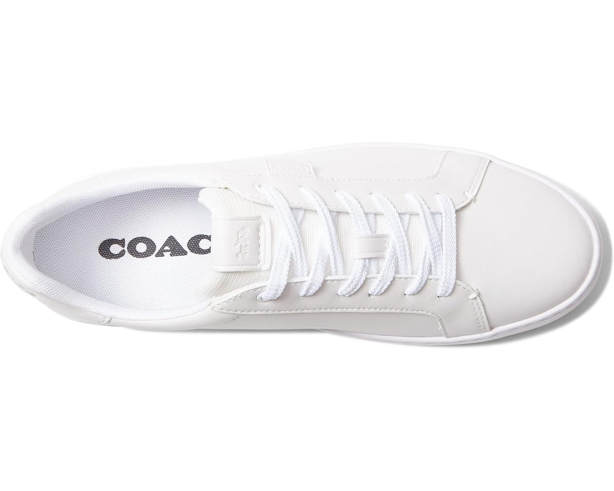 Men's COACH Lowline Leather Low Top Optic White