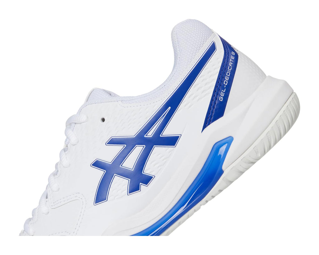 Men's ASICS Gel-Dedicate 8 White/Dark Cobalt