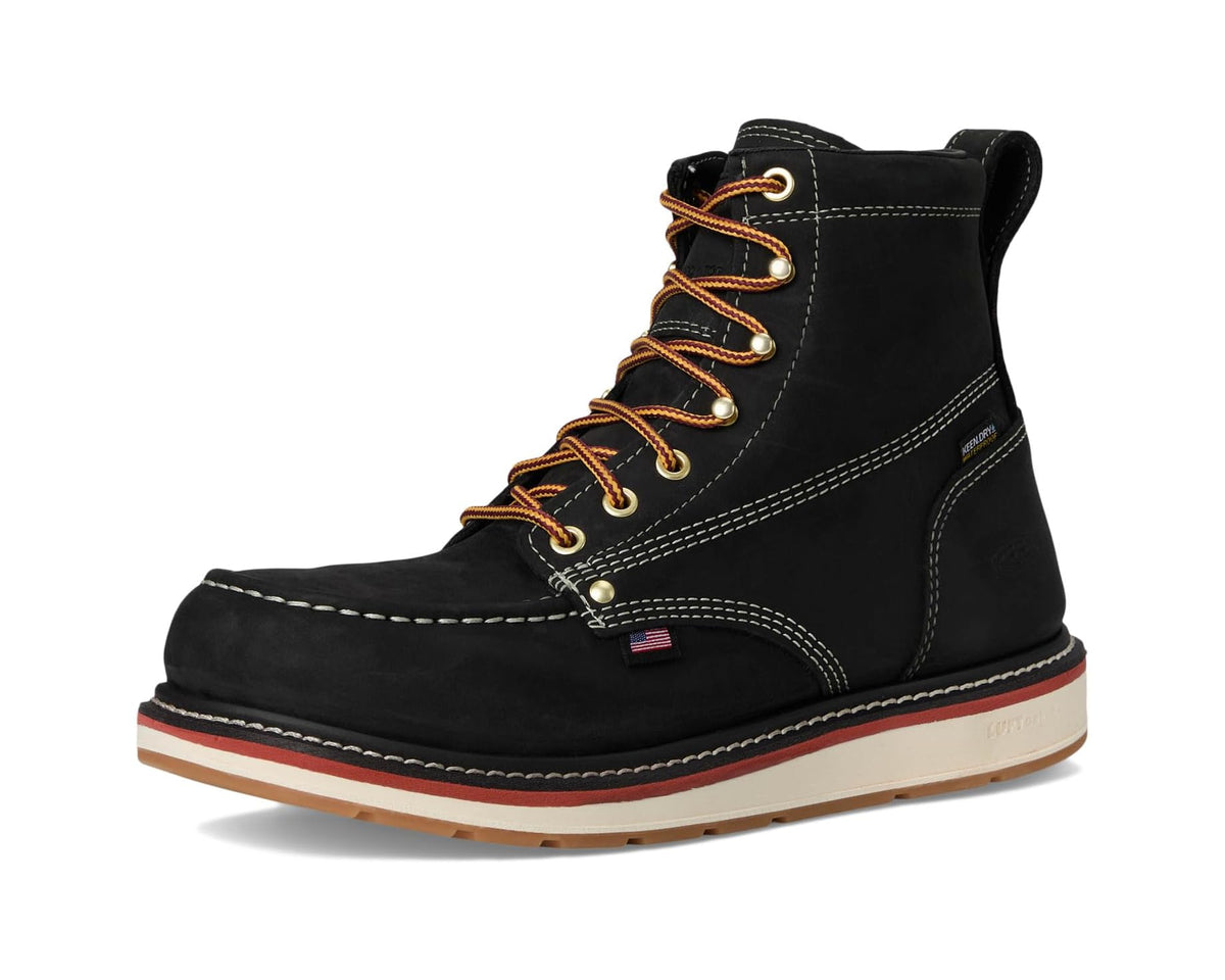 Men's KEEN Utility Liberty 6 Waterproof Boots (Carbon Toe) Black/Gum
