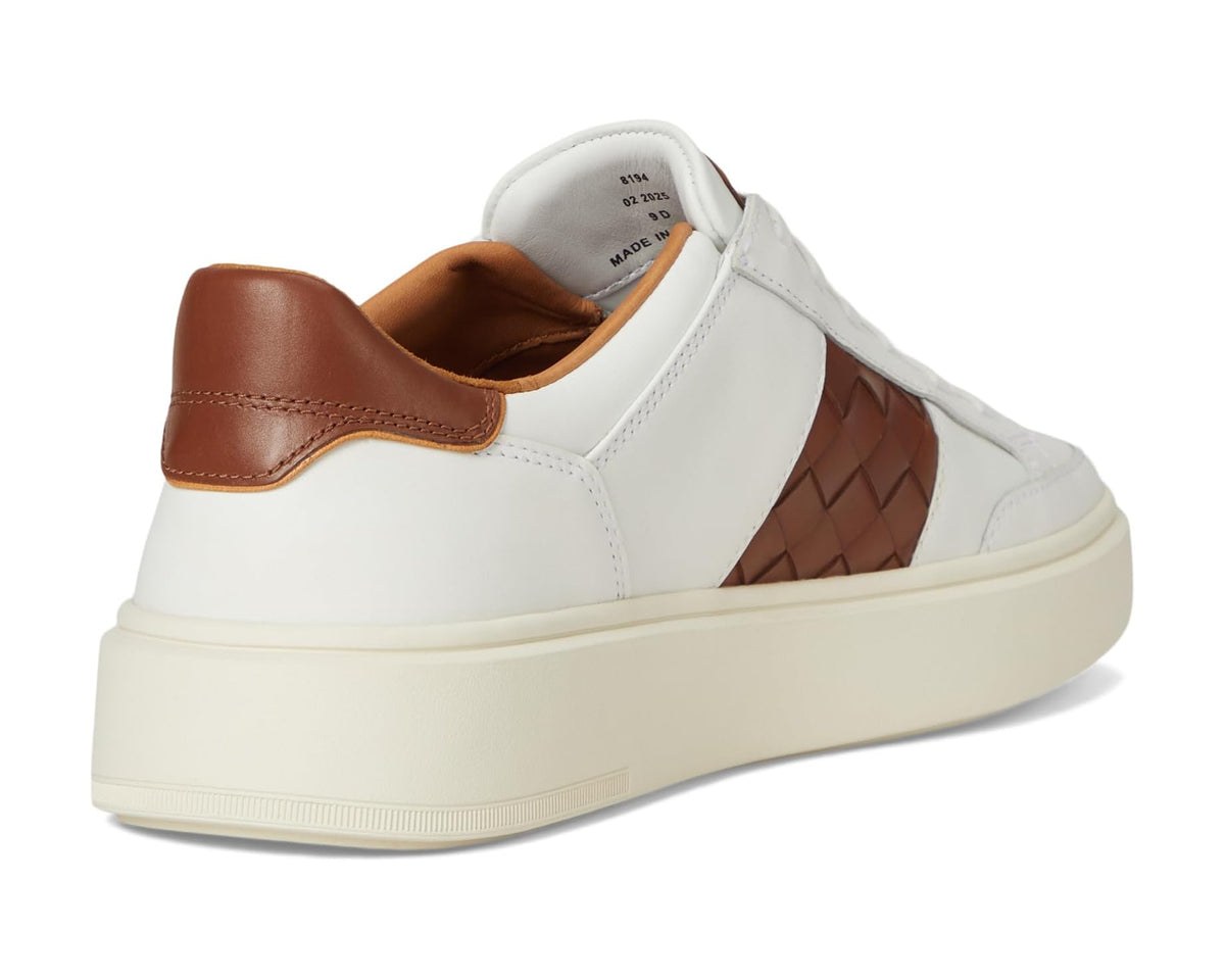 Men's Allen Edmonds Oliver Woven Slip-on Shoes White/Woven Luggage Leather